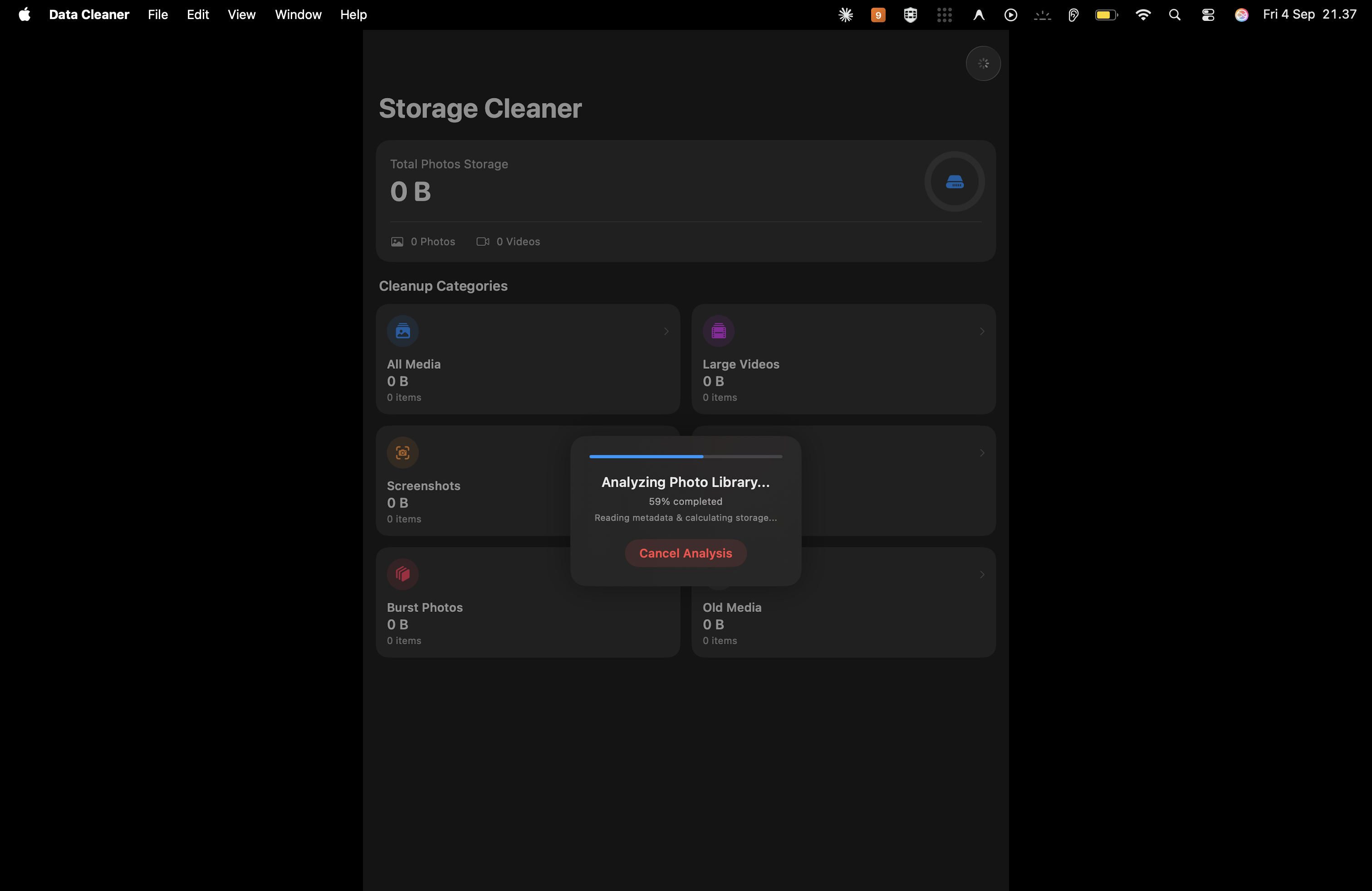 Tampilan DataCleaner di Mac macOS Apple Silicon